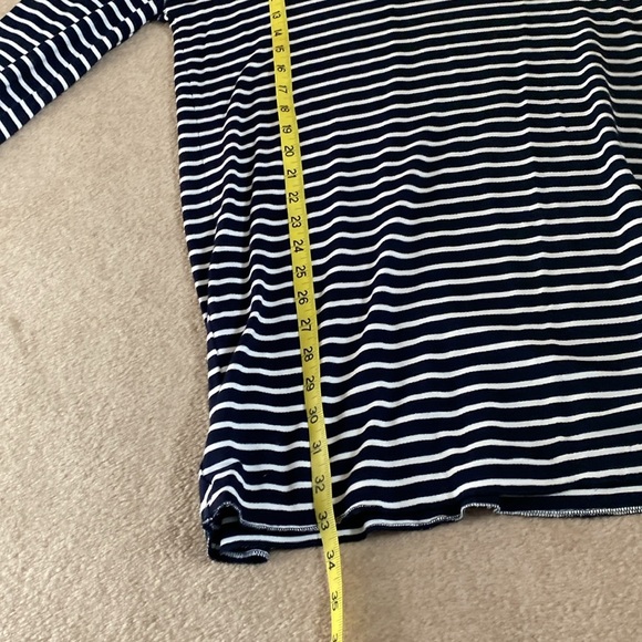 The Gap minimalist striped rayon knit dress black white small loose fit - Picture 13 of 13